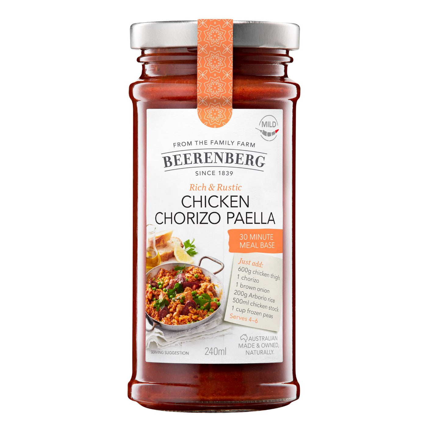 Beerenberg Chicken Chorizo Paella Meal Base 240ml