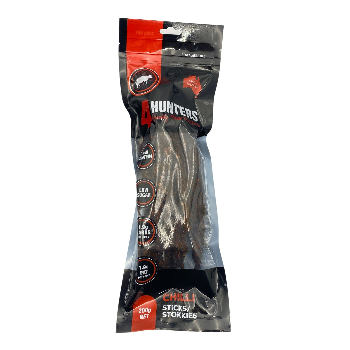 4 Hunters Chilli Jerky Sticks 200g