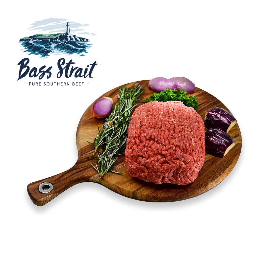 Bass Strait Grass Fed Beef Mince | $19.99kg (Min 1kg Portions)