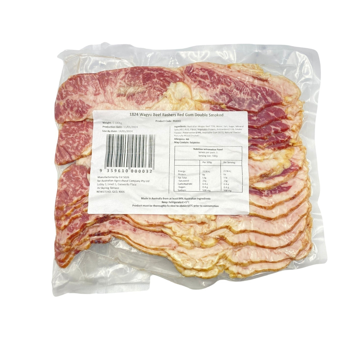 1824 Wagyu Beef Bacon 500g