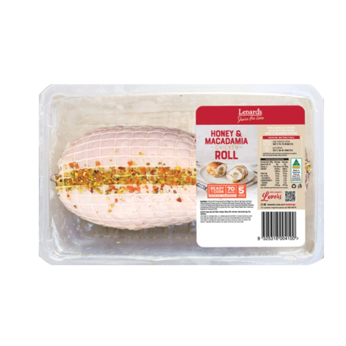 Lenard's Honey & Macadamia Chicken Roll 1.05kg