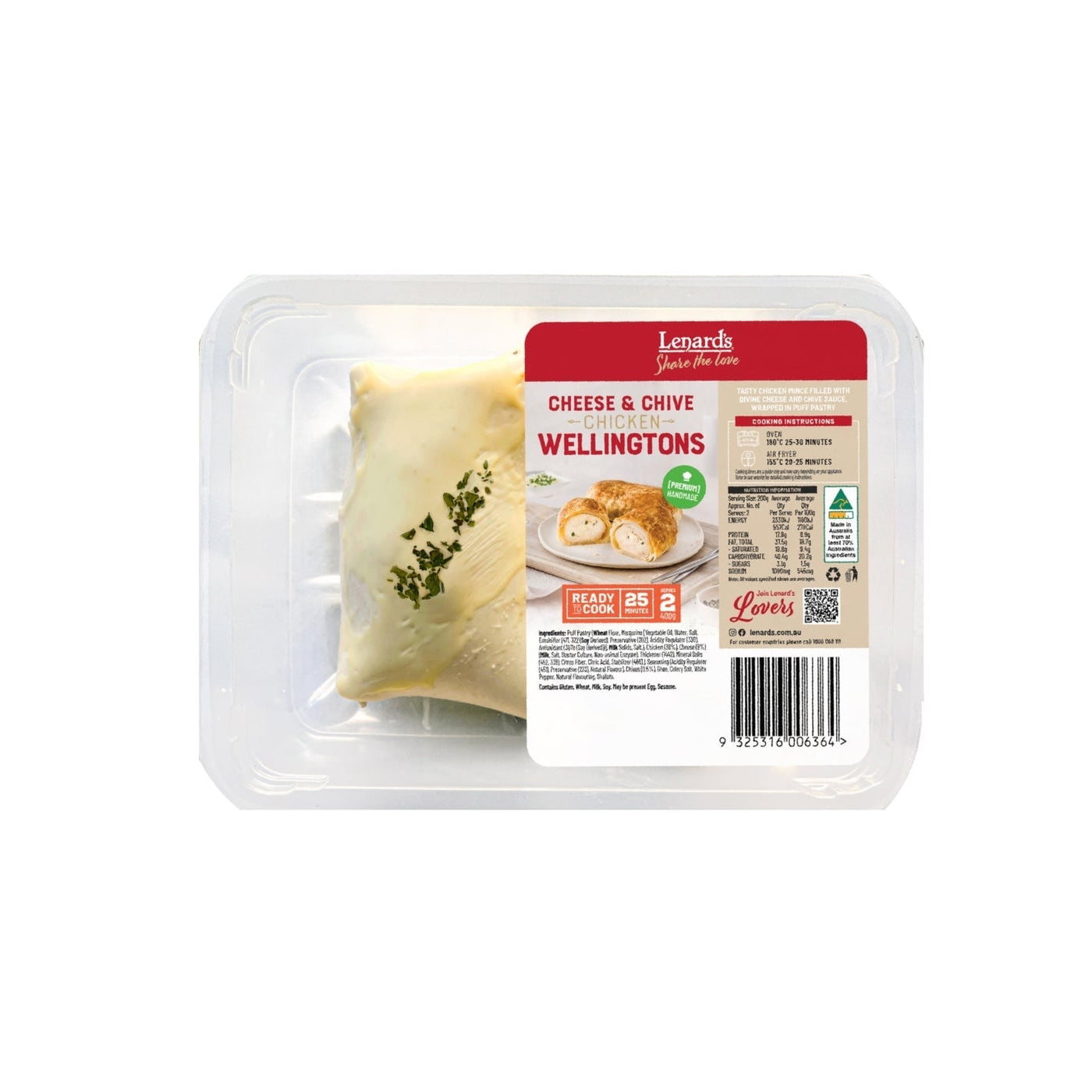 Lenard's Cheese & Chive Chicken Wellingtons 400g