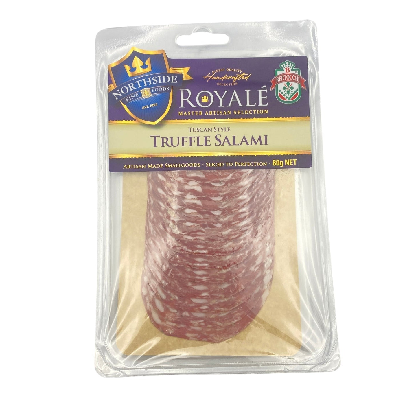 Bertocchi Truffle Salami Sliced 80g