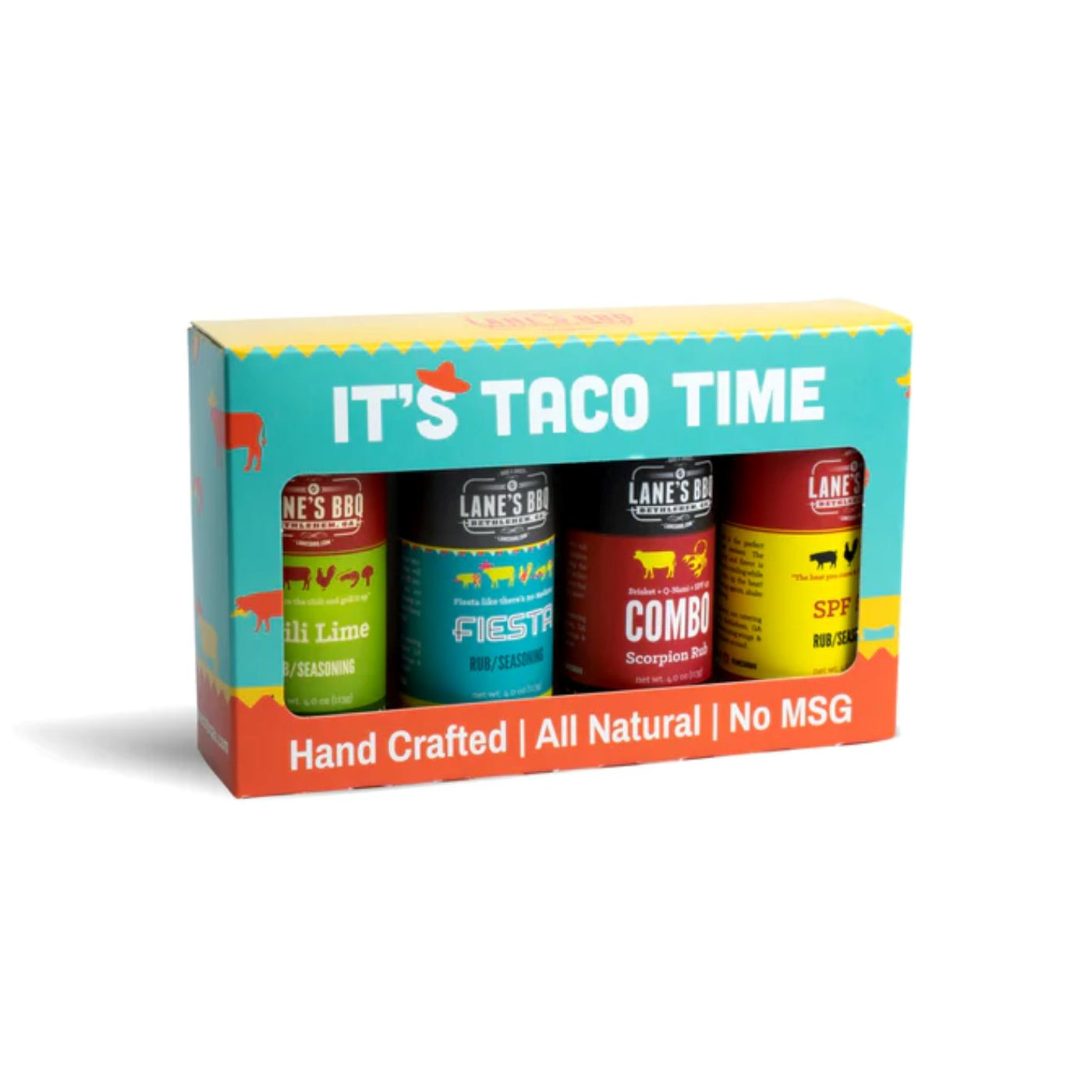 Lane's "It's Taco Time" 4 Rub Gift Pack
