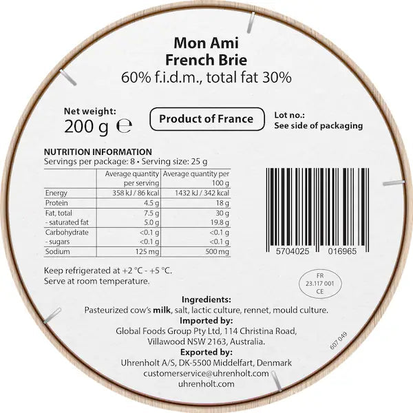 Mon Ami Creamy French Brie 200g