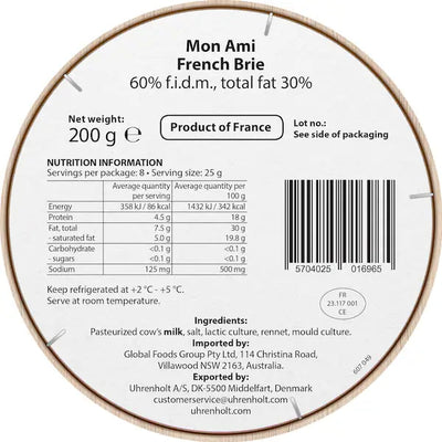 Mon Ami Creamy French Brie 200g