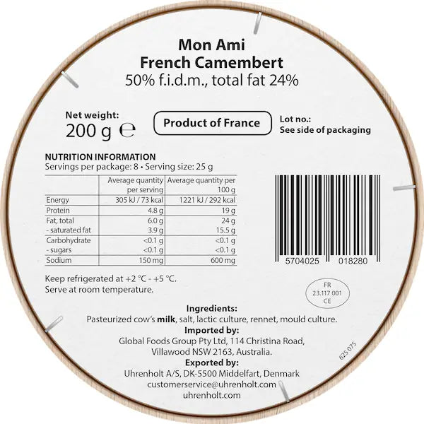 Mon Ami French Camembert 200g