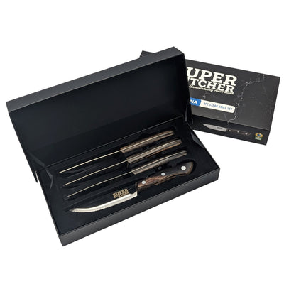 Super Butcher X Tramontina 4pc Steak Knife Set