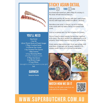 Sticky Asian Oxtail Recipe Card