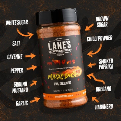 Lane's BBQ Magic Dust Hot Rub 124g