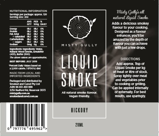 Misty Gully Liquid Smoke Hickory 200ml